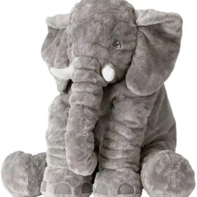 Giant Stuffed Elephant Plush Toy – 24-Inch Super Soft Gray Elephant Stuffed Animal – Cuddly Large Plushie Gift for Boys, Girls & Toddlers