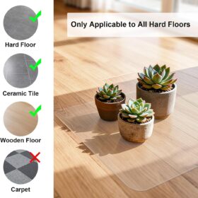 20" x 24" Office Chair Mat for Hardwood Floors – Slip-Resistant Hard Wood Floor Protector, Smooth Glide for Rolling Chairs (Not for Carpet)