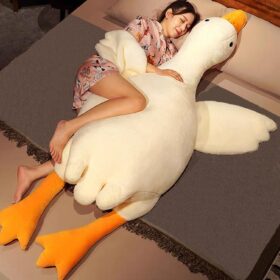 Giant Fat Goose Plush Pillow – 20-Inch Ultra-Soft Stuffed Duck & Swan Toy – Premium Fluffy Cotton Body Pillow for Kids & Adults – Ideal Gift for Birthday, Valentine’s & Home Decor (White)