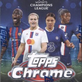 2022-23 Topps Chrome UEFA Women's Champions League Soccer Factory Sealed Blaster Box - 3 Exclusive Aqua Prism Parallels
