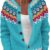 Women's Fisherman Sweater - Vintage Boho Fair Isle Cardigan with Nordic Aztec Patterns