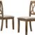 Roundhill Furniture Windvale Chenille Upholstered Dining Chairs, Plush Fabric Seat Cushion, Set of 2, Rich Brown