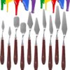 CUALORK 10-Piece Stainless Steel Palette Knife Set – Flexible Artist Painting Spatulas for Oil, Acrylic, & Canvas Art