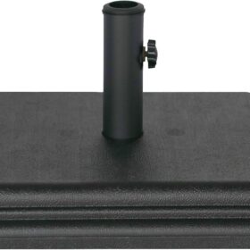 US Weight 40 lb Patio Umbrella Base – Heavy Duty UV-Resistant Stand with 1.5” Stem – Durable Grey Powder-Coated Finish – American Made