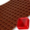 Professional 140-Cavity Silicone Square Candy Mold – Commercial Half Sheet Size for Baking & Chocolates