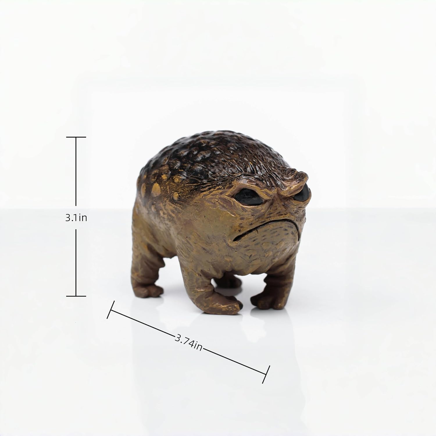 Grumpy Toad Garden Statue - Hand-Painted Resin 'Angry Avocado' Sculpture for Indoor & Outdoor Decor