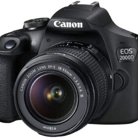 Canon EOS 2000D (Rebel T7) DSLR Camera w/ 18-55mm Lens + 32GB Card & Accessories (Renewed)