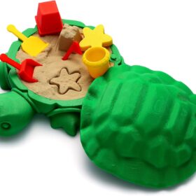 EAMC XHXX Miniature Turtle Zen Garden for Desk - Complete Sandbox Kit with Rake, Shovel, and Storage Shell - Fidget Stress Relief Toy & Office Decor