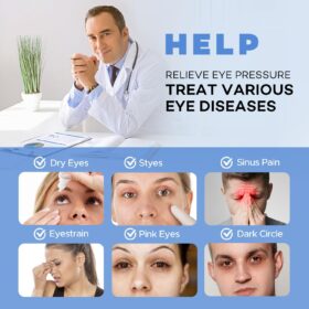 Ezona Heated Eye Mask for Dry Eyes - Electric Warm Compress with USB Control, Washable Cover for Blepharitis, MGD, Sinus Relief & Sleep (Indigo)