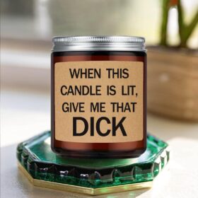 Lavender Scented Candle Soy Wax Aromatherapy - Unique Funny Birthday Gifts for Men, Him, Husband & Fiance - Novelty Gag Valentines Day, Fathers Day & Anniversary Present for Couples