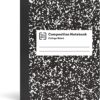 STAPLES Composition Notebook, 9.75 x 7.5 Inches, College Ruled, 100 Sheets (200 Pages), Black Marble, Case Bound