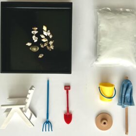 Executive Sandbox - Mini Desktop Beach Break Kit - Zen Garden Office Decor & Stress Relief Toy with Accessories