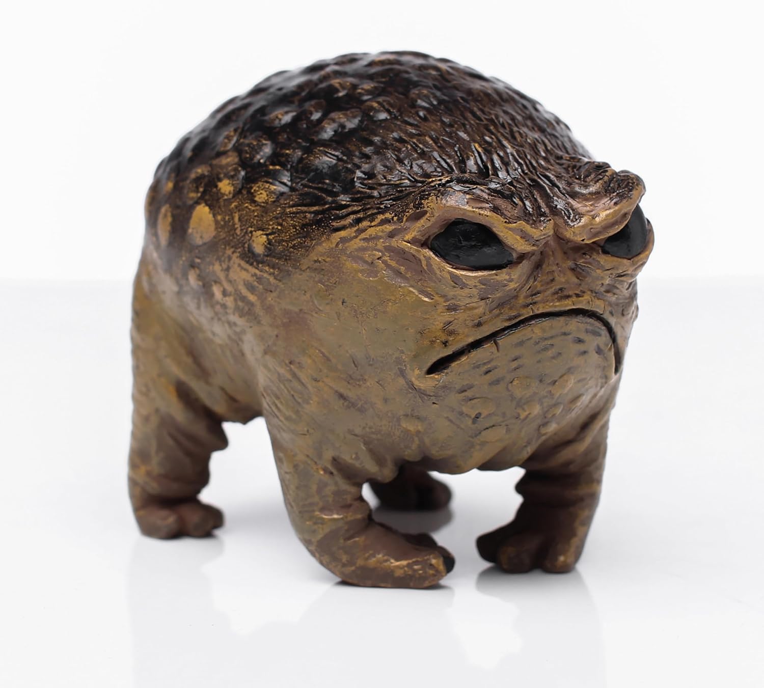 Grumpy Toad Garden Statue - Hand-Painted Resin 'Angry Avocado' Sculpture for Indoor & Outdoor Decor