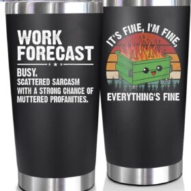 Funny Coworker Gifts For Women & Men – 20 Oz Stainless Steel Insulated Tumbler – Novelty Work Bestie, Boss, & Office Birthday Present