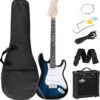 ZENY 39" Full Size Electric Guitar Starter Kit - Blue Beginner Package with 10W Amp, Gig Bag, Digital Tuner, and All Accessories