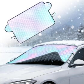 2026 Upgraded Windshield Snow Cover for Ice and Frost – All-Weather 63"x46" Sun Shade & Winter Guard for SUVs and Trucks