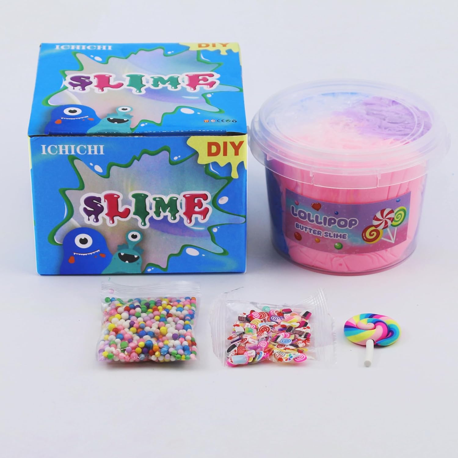 Butter Slime for Kids – 10oz Soft, Non-Sticky Scented Stress Relief Toy (Purple, Pink & Blue)