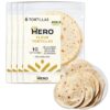 Hero Flour Tortillas – Low Carb, High Fiber Wraps | 1g Net Carb, 80 Cal, Keto Friendly (24 Count, 4 Packs)