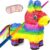 GIFTEXPRESS Rainbow Donkey Piñata Kit - 16 Inch Mexican Party Decoration with 33-inch Stick & Blindfold - Fiesta Favor for Birthdays & Cinco de Mayo