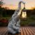 Solar Elephant Garden Statue - Family of 3 Resin Figurine with Warm LED Lantern, Waterproof Outdoor Yard Decor & Gift for Mom Gardeners