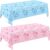 Gatherfun Gender Reveal Party Supplies - 2-Pack Pink & Blue Disposable Tablecloths - 54x108 Inch Plastic Decorations for Baby Shower & Boy or Girl Announcement