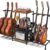 Multi-Instrument Guitar Stand with 3-Tier Storage Shelf – Holds 6 Guitars, Basses, Ukuleles & Banjos – Padded Display Rack for Studio & Home