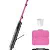 Schenley Pink Steam Mop - 15s Heat Up, Lightweight Hardwood & Tile Floor Steamer with Washable Pads, Carpet Glider, 248°F Sanitizing