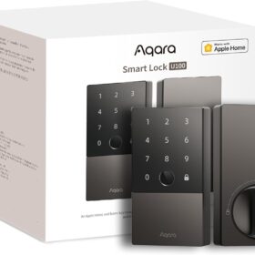 Aqara U100 Smart Lock with Apple Home Key – Fingerprint, Touchscreen Keypad & Bluetooth Deadbolt, Works with Apple HomeKit, Alexa, Google, IP65 Weatherproof (Gray)