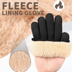 Thermal Fleece-Lined Winter Gloves for Men & Women – Touch Screen Compatible Knit Running & Cycling Cold Weather Gear