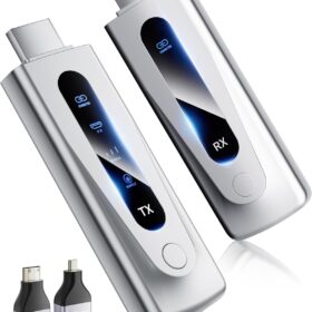 2025 Pro Wireless HDMI Extender 4K@30Hz - 394ft Long Range 5G/2.4G Kit, Low Latency Portable Plug & Play Video Transmitter & Receiver for Home Theater, Gaming & Presentations
