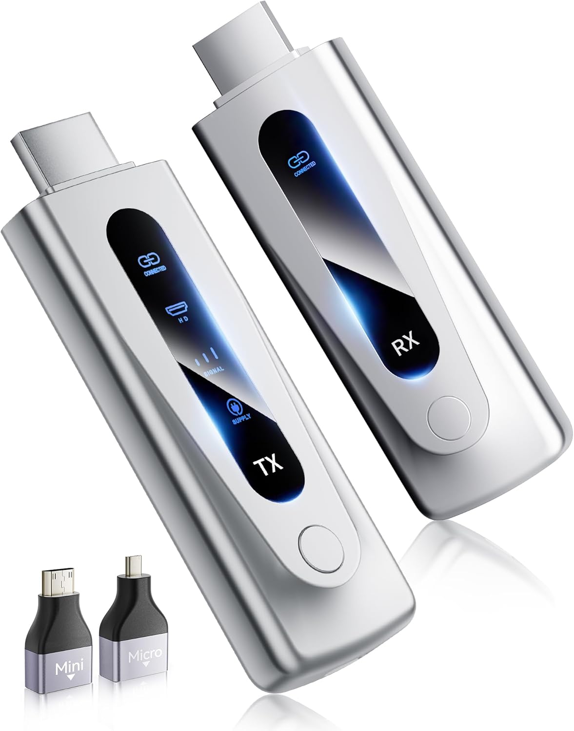 2025 Pro Wireless HDMI Extender 4K@30Hz - 394ft Long Range 5G/2.4G Kit, Low Latency Portable Plug & Play Video Transmitter & Receiver for Home Theater, Gaming & Presentations