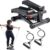 Sunny Health & Fitness Mini Stepper with Resistance Bands - Compact Stair Stepper Machine for Home Cardio, Twist Action, LCD Monitor & 300lb Capacity