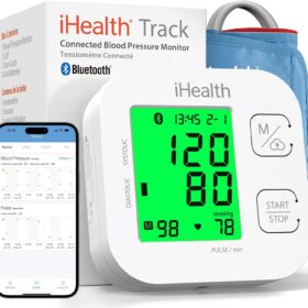 iHealth Track Smart Connected Upper Arm Blood Pressure Monitor with Wide-Range Cuff | Color-Coded Display & Arrhythmia Detection