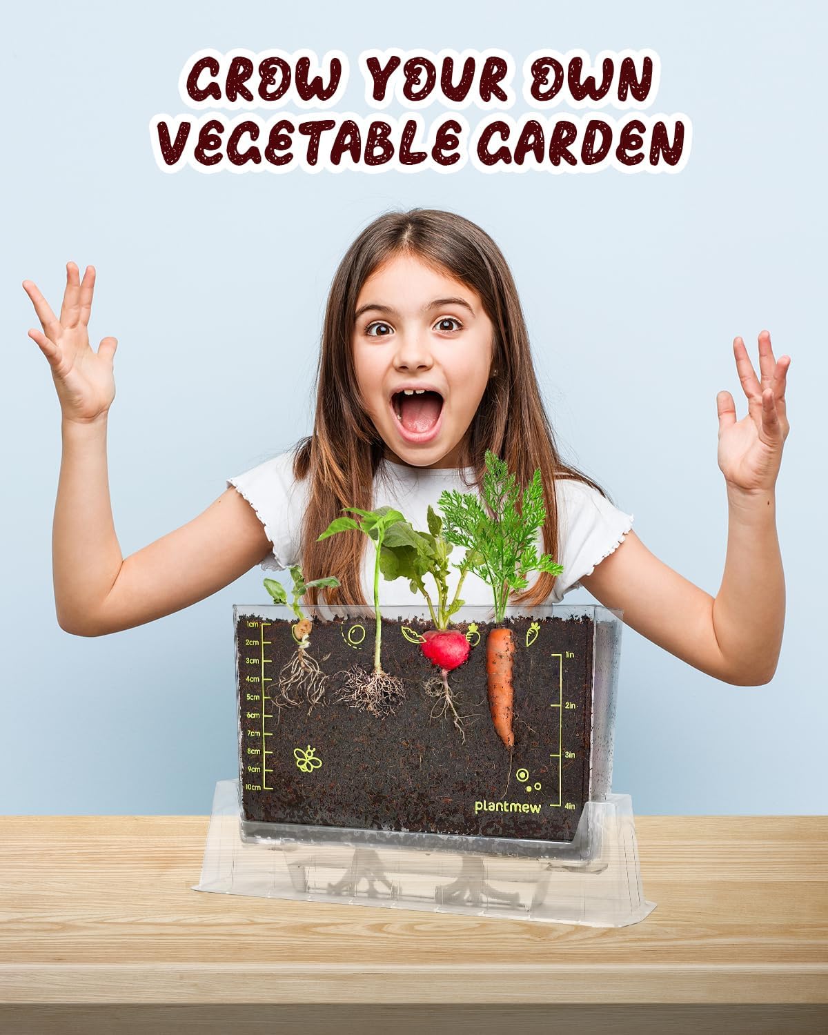 Root Viewer Garden Kit for Kids – STEM Botany Science Kit with 6 Seed Varieties, Transparent Planter & Educational Guide – Ideal Gifts for Boys & Girls Ages 5-12