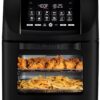 Gourmia 14-Qt Digital Air Fryer Oven with Rotisserie & Dehydrator - 12 Presets, 1750W, Black