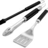 Weber Precision 3-Piece Stainless Steel BBQ Tool Set with Soft-Touch Handles
