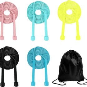 5-Pack Colorful Jump Ropes for Kids – Adjustable 9.2ft Skipping Ropes with Ergonomic Handles – Set for Boys, Girls & School Games