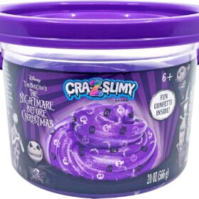 Disney Nightmare Before Christmas Cra-Z-Slimy Slime Bucket – 20oz Vibrant Purple Confetti Slime for Kids Ages 6+
