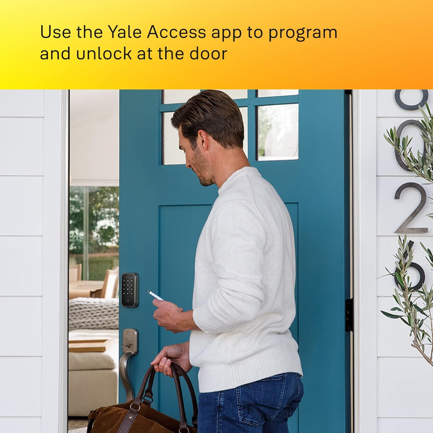 Yale Assure Lock 2 – Keyless Entry Smart Door Lock with Keypad, Auto-Lock & DoorSense™ – Satin Nickel Deadbolt (YRD420-BLE-619)
