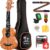 Donner Soprano Ukulele Beginner Kit - 21 Inch Mahogany Ukelele with Gig Bag, Tuner, Strap, Aquila Strings, and Online Lessons | Perfect Starter Gift for Adults & Kids (DUS-1)