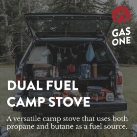 Gas One GS-3400P Dual Fuel Portable Camping Stove - Propane & Butane Burner with Carry Case