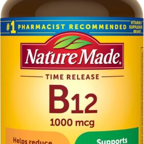 Nature Made Vitamin B12 1000 mcg Tablets – 160 Count Time Release Formula for Energy Metabolism Support – Gluten Free Supplement