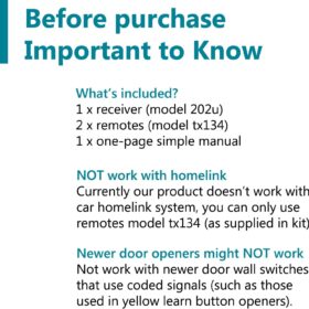 Solidremote 2-Channel Wireless Relay Switch Kit (12V-24V AC/DC) - Universal RF Receiver & 2-Keyfob Remote for Garage Doors, LEDs, and Automation