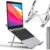 iVoler Ergonomic Aluminum Laptop Stand - Adjustable Portable Riser for MacBook, iPad & 10-15.6 inch Notebooks (Silver)