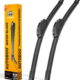 AUTOBOO Windshield Wiper Blades (28" + 14" Pack) - All-Season OEM Quality, Universal Fit Frameless Design - Quiet, Streak-Free Performance