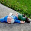 Funny Drunk Dwarf Garden Gnome Statue - Resin Novelty Sculpture for Outdoor Patio, Lawn, Yard & Indoor Decor - Unique Humorous Gift