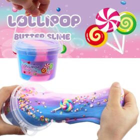 Butter Slime for Kids – 10oz Soft, Non-Sticky Scented Stress Relief Toy (Purple, Pink & Blue)