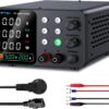 WANPTEK 30V 10A Variable DC Power Supply, Adjustable Switching Regulated Bench Power Supply with 4-Digit LED Display, USB Fast Charging, Memory Preset, and Encoder Knob