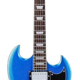 Leo Jaymz 39-Inch Solid Body Electric Guitar - Poplar Body, Maple Neck, Laurel Fretboard (Navy Blue)