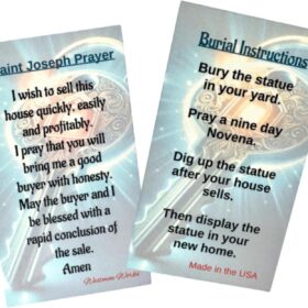 Westmon Works St Joseph Home Seller Kit – Real Estate Statue Set with Burial Instructions, Novena Prayer Card & Holy Figurine – Made in The USA